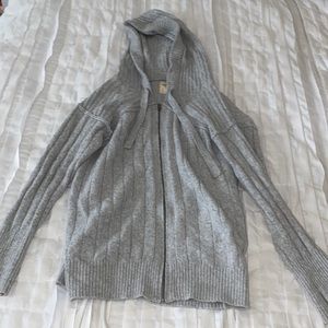 Hollister gray zip up hoodie